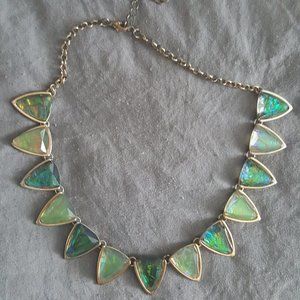 Beautiful green opalescent mermaid necklace